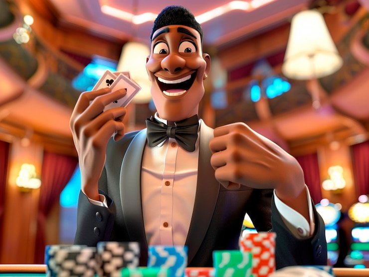 Layar permainan live casino yang interaktif dengan fitur chat dan taruhan mudah